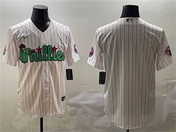 Men%27s Philadelphia Phillies Blank White Phanatic Cool Base Stitched Jersey->philadelphia phillies->MLB Jersey